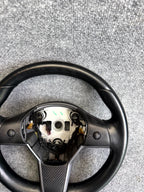 2017-2023 TESLA MODEL 3/Y HEATED LEATHER STEERING WHEEL BLACK OEM, 1490214-00-B