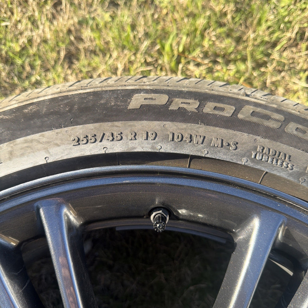 Tesla Model Y 2024 2025 19" Grey Gemini Rim Wheel Continental Tire W/OEM TPMS