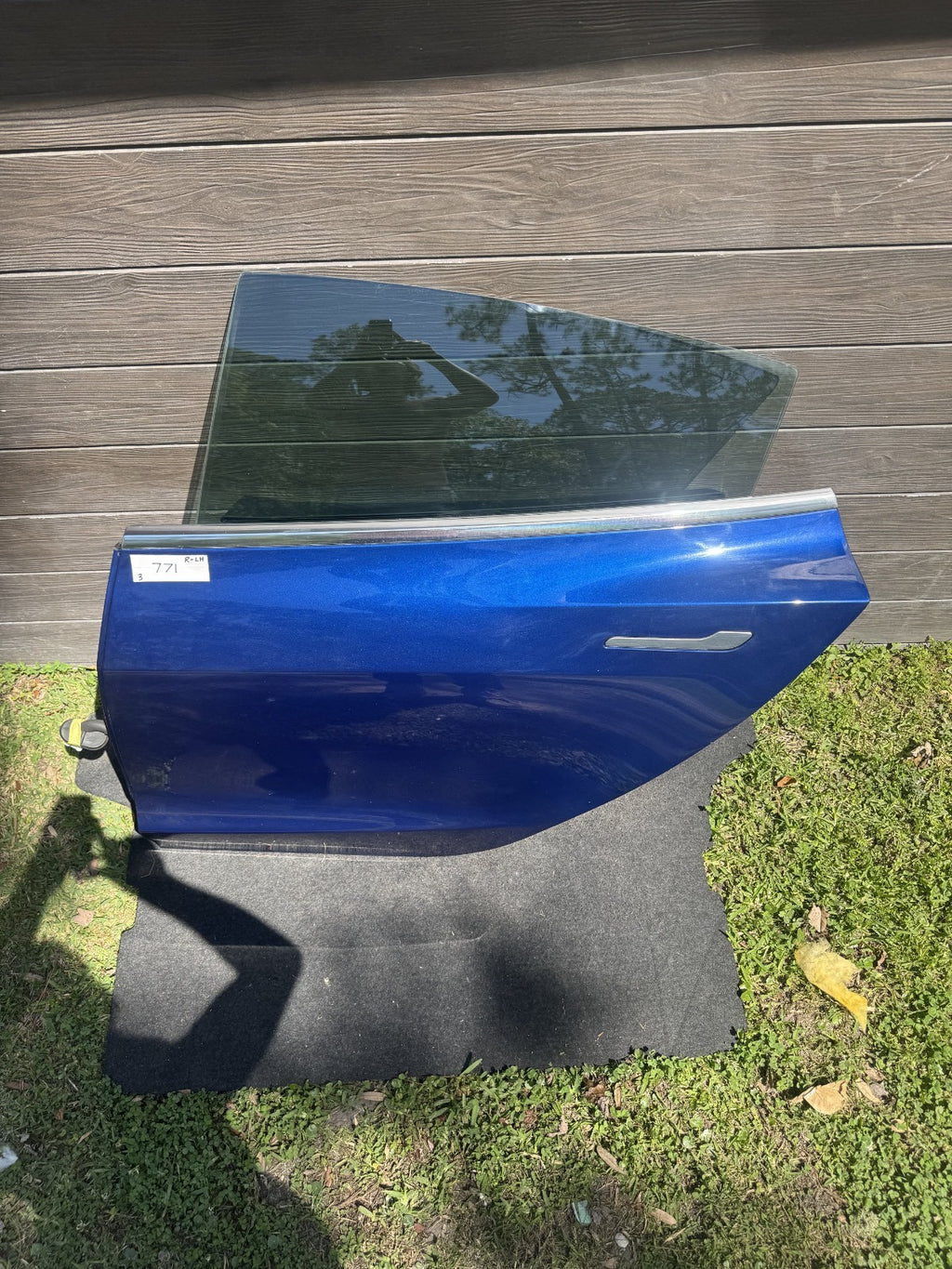 2018-2023 Tesla Model 3 M3 Rear Driver Side Door Shell Panel Left LH Blue PPSB