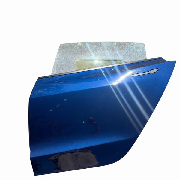 21-23 OEM Tesla Model 3 Rear Left Driver Side Door Shell Panel COMPLETE BLUE