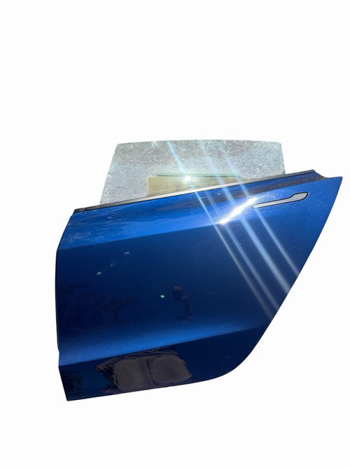 21-23 OEM Tesla Model 3 Rear Left Driver Side Door Shell Panel COMPLETE BLUE