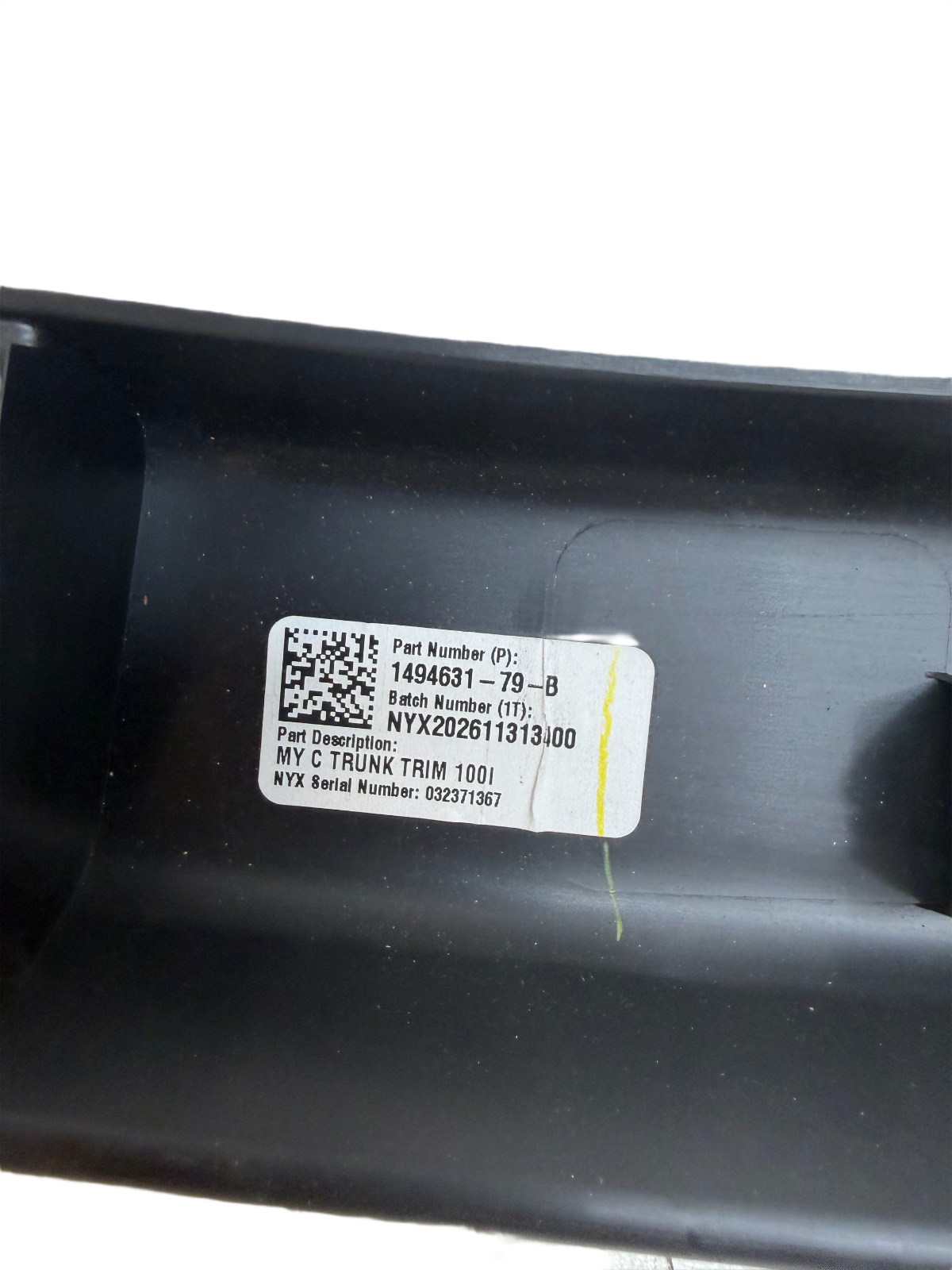 2017-2023 Tesla Model Y MY Rear Trunk Sill Lower Trim 1494631-79-B
