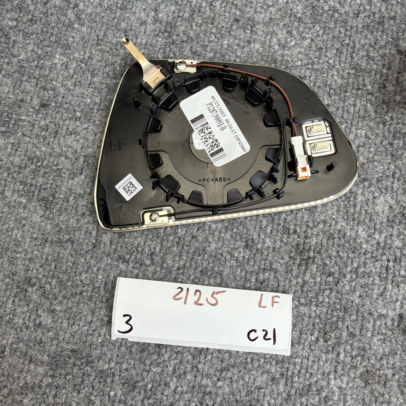 OEM 17-25 Tesla Model 3 Left Hand Side Outside View Auto Dim Door Mirror Glass