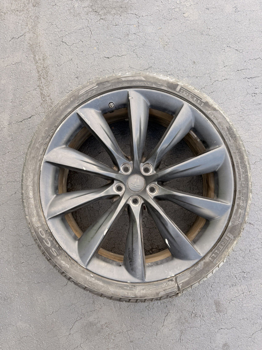 16-20 Tesla Model X MX Front Wheel Rim 22" 22X9.0J+35MM 10-Spokes 1027246-00-F