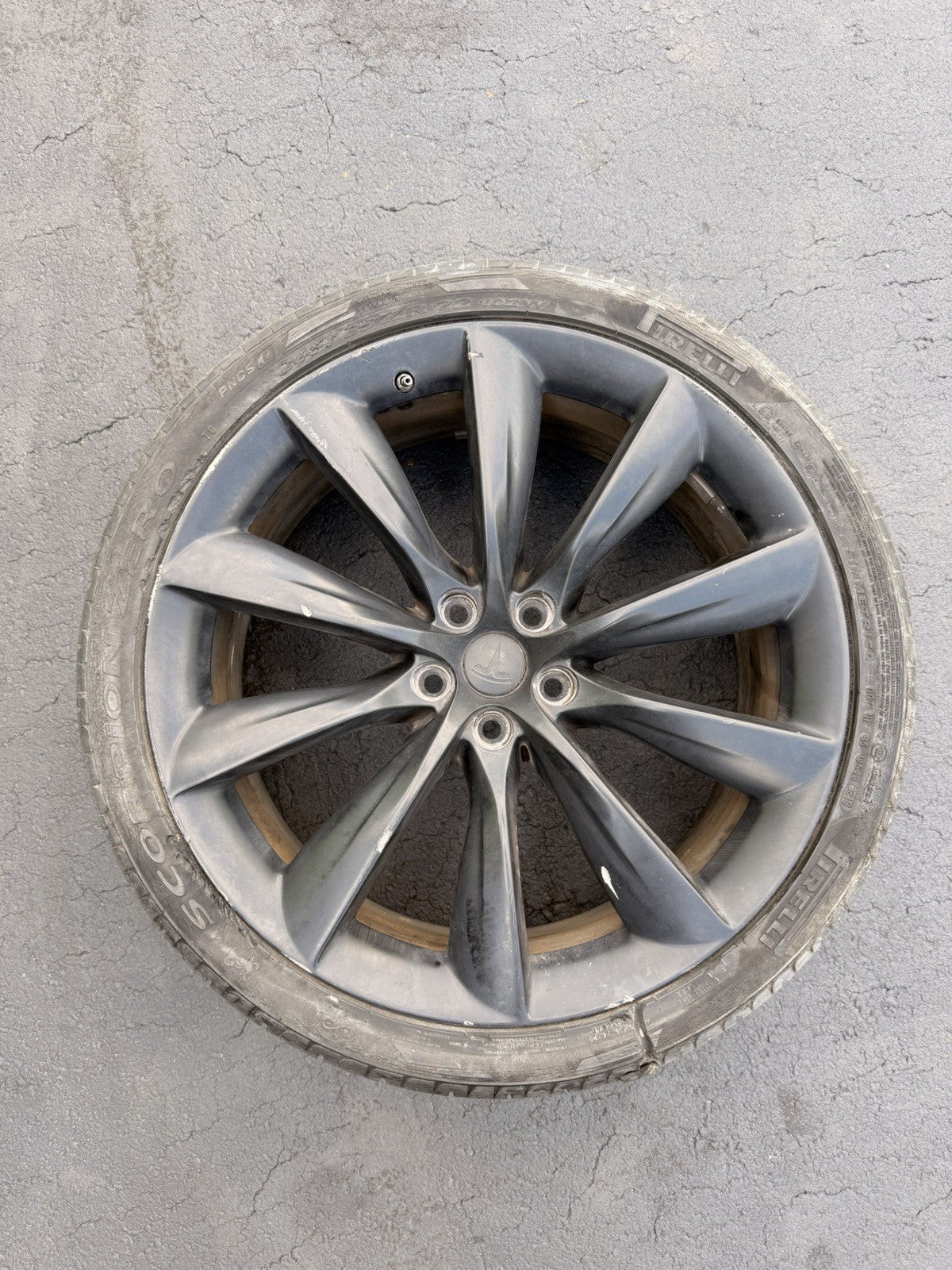 16-20 Tesla Model X MX Front Wheel Rim 22" 22X9.0J+35MM 10-Spokes 1027246-00-F