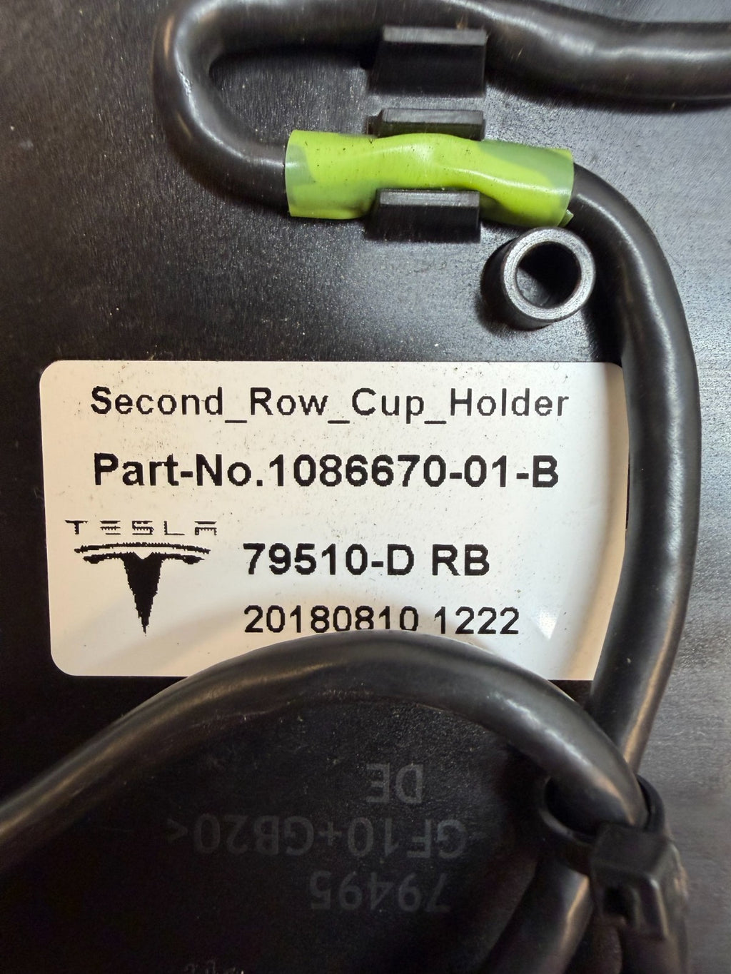 2016-2020 Tesla Model S Center Console Rear Cupholder Bracket 1086670-01-B