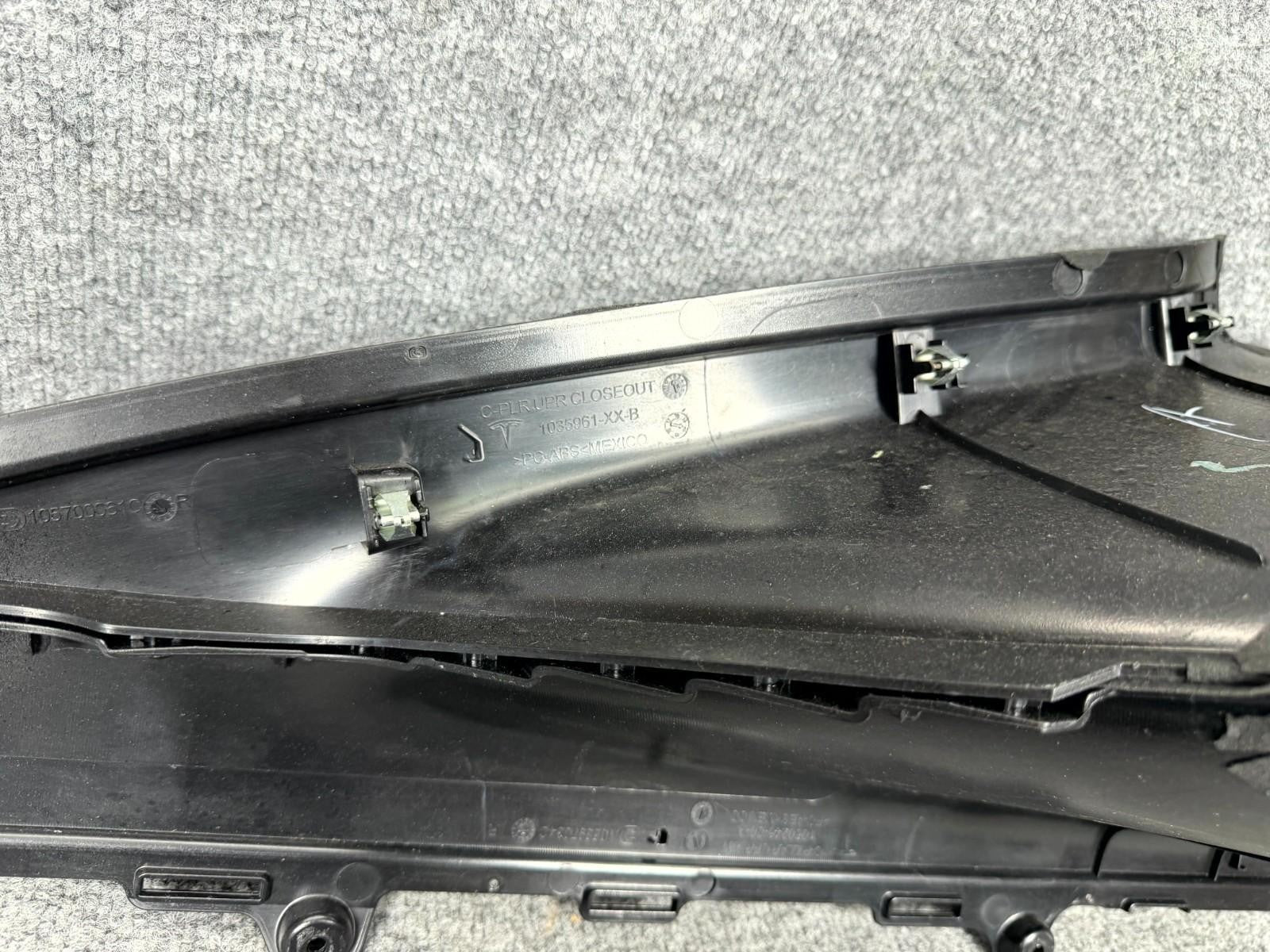 2016-2020 Tesla Model X Rear Right Upper C-Pillar Cover Trim OEM, 1050246-07-E