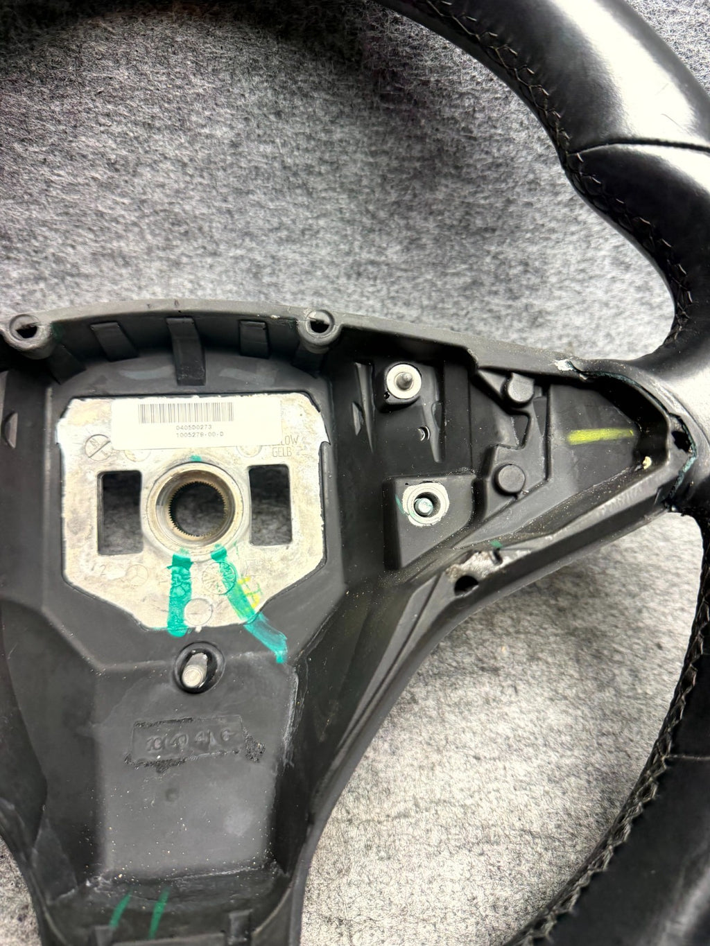 ♦️2012-2020 TESLA MODEL S DRIVER STEERING WHEEL BLACK ASSEMBLY OEM, 1005279-00-D