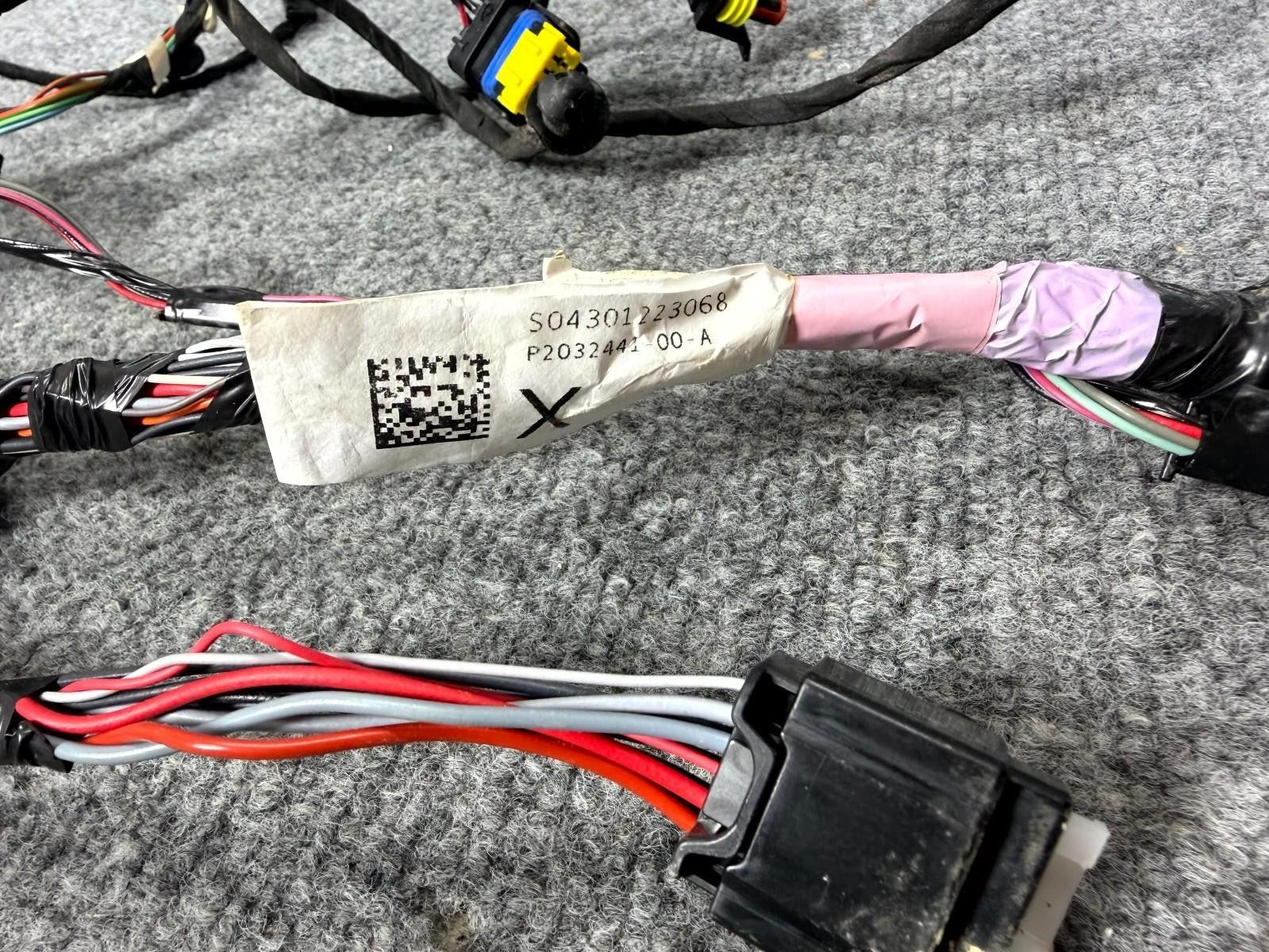2016-2020 Tesla Model X Rear Left Side Lower Door Wiring Harness OEM, 203244100A