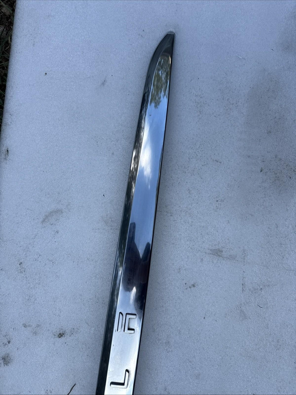 ♦️16-20 TESLA MODEL X REAR TAILGATE MOLDING TRIM BADGE CHROME OEM, 1035369-00-D