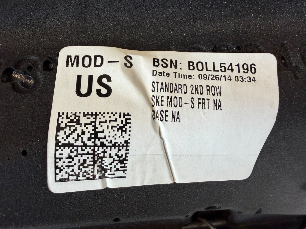 2012-2021 TESLA MODEL S REAR LEFT DRIVER SIDE 2ND ROW SEAT BOLSTER OEM