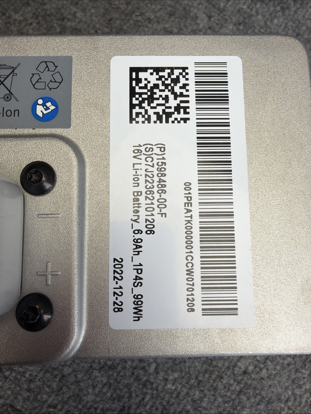 NEW OEM Tesla Model 3/Y/S/X 16V Li-Ion Battery 1598486-00-F