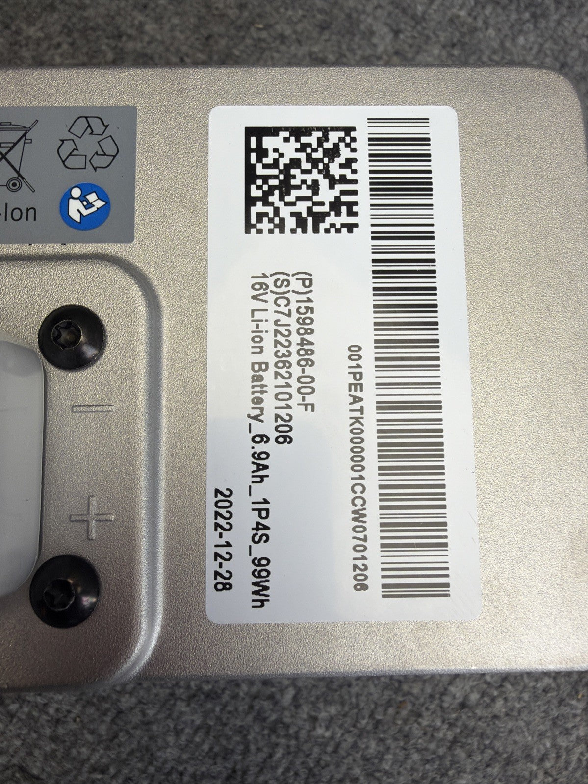NEW OEM Tesla Model 3/Y/S/X 16V Li-Ion Battery 1598486-00-F