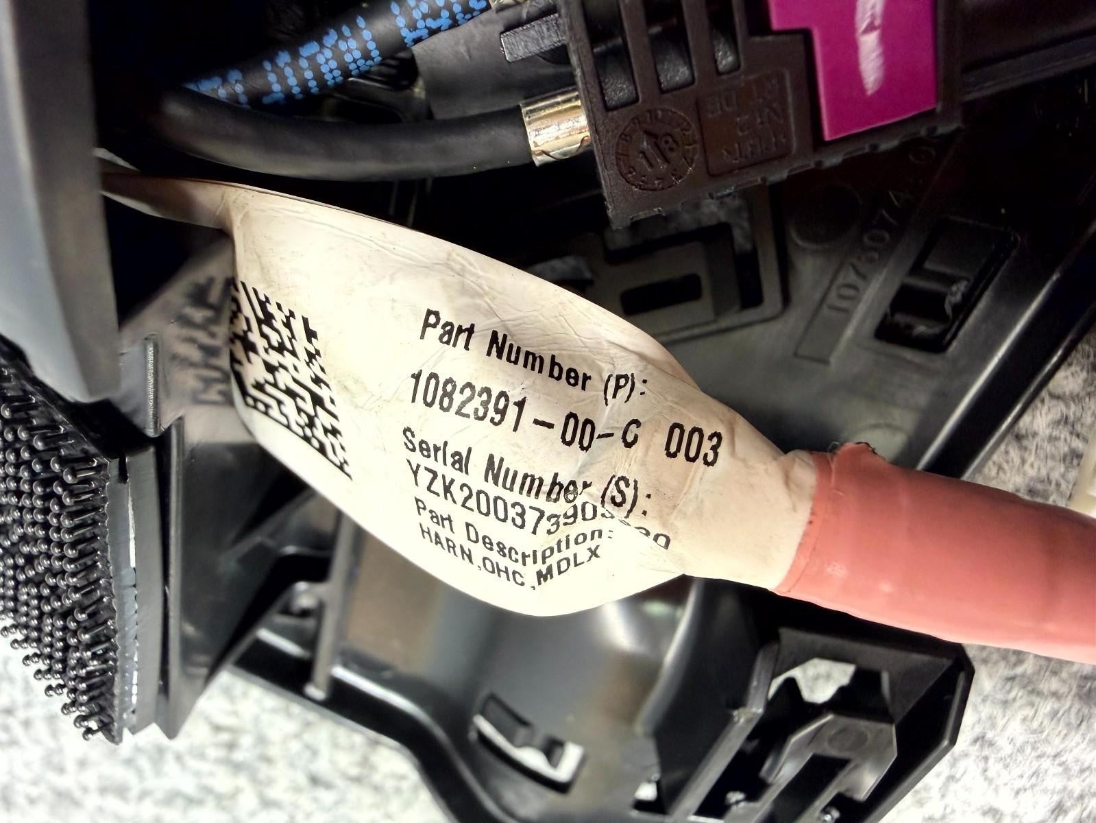 ♦️2016-2020 Tesla Model X Front Camera Wiring Harness OEM, 1082391-00-C