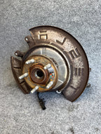 12–16 TESLA MODEL S REAR RIGHT SPINDLE KNUCKLE HUB W/ DUST SHIELD OEM, 600702400