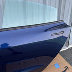 21-23 OEM Tesla Model 3 Rear Left Driver Side Door Shell Panel COMPLETE BLUE