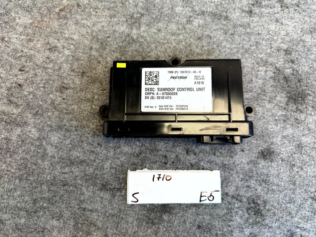 ♦️12-20 TESLA MODEL S SUNROOF CONTROLLER MOON ROOF CONTROL MODULE OEM,100751200B