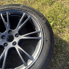 24-25 Tesla Model Y  19" Grey Gemini Rim Wheel Continental Tire W/OEM TPMS