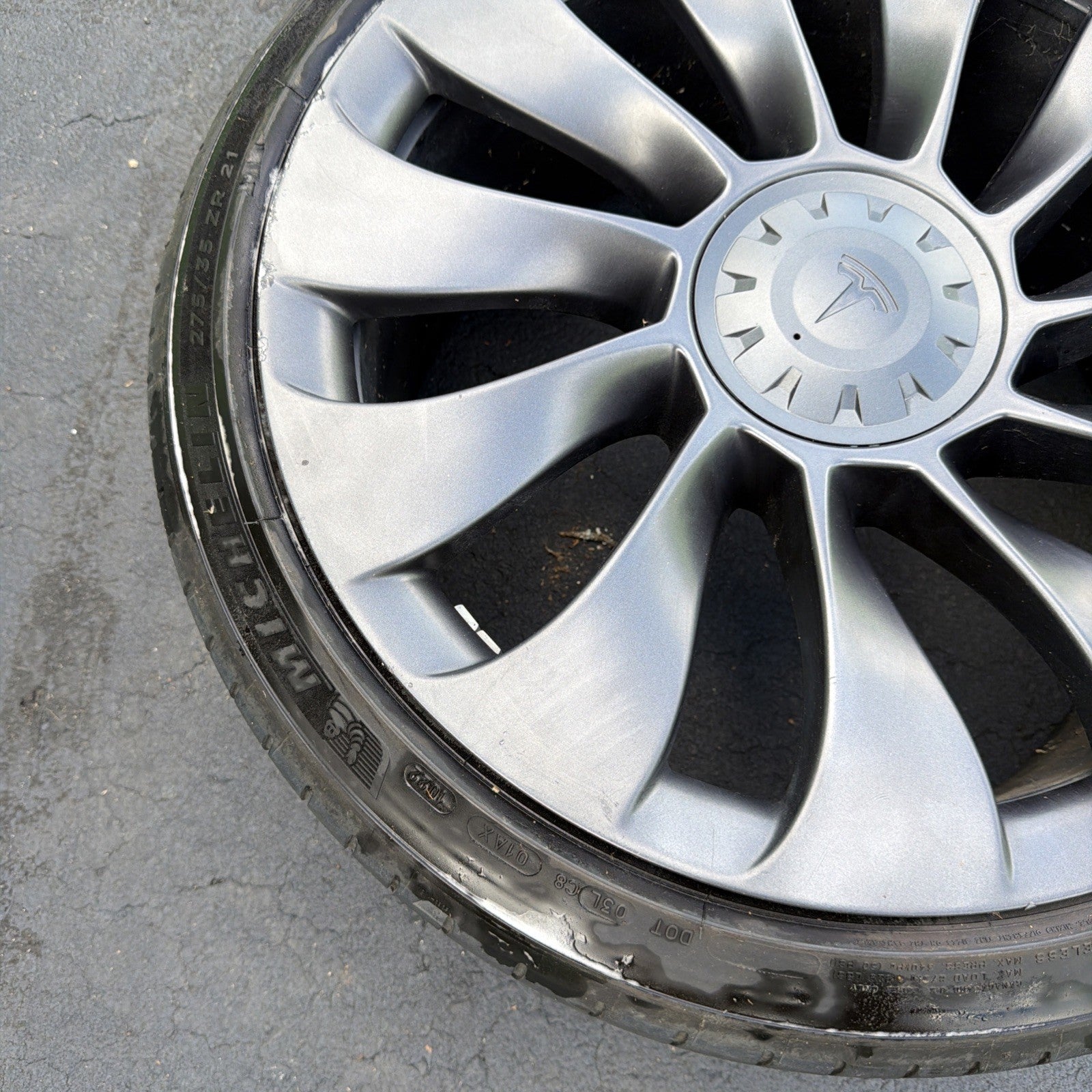⭕ 20-24 Model Y Rear Uberturbine Wheel Rim 21x10.5J 48MM 11-Spokes 1188227-00-B