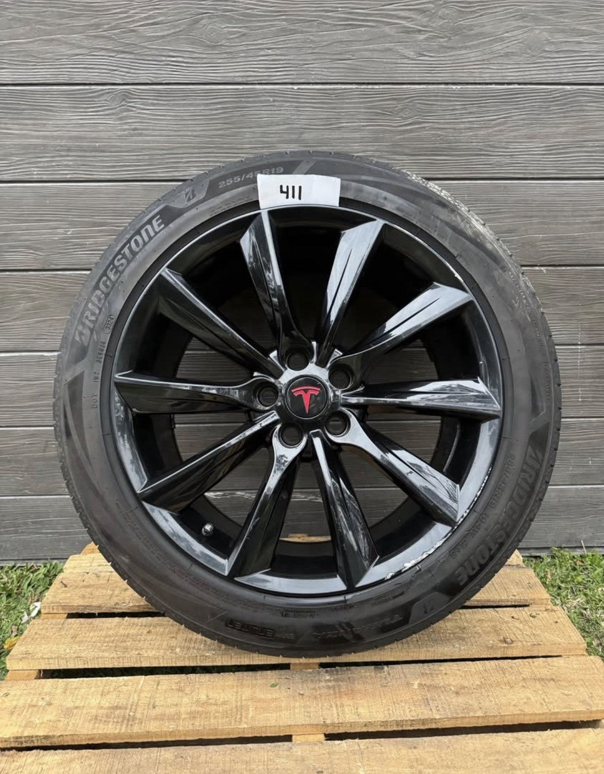 20-24 TESLA MODEL Y SET R19 Black   OEM Factory Original Wheel Rim 1059337-00-A