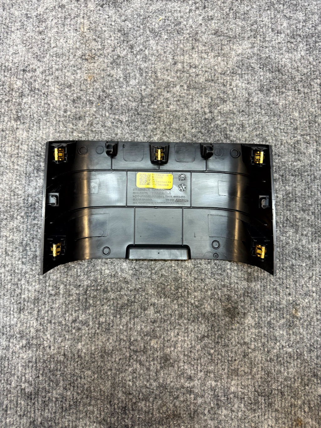 2017 - 2023 TESLA MODEL 3 REAR CENTER CONSOLE LOWER PANEL ASSY OEM, 1108494-00-B