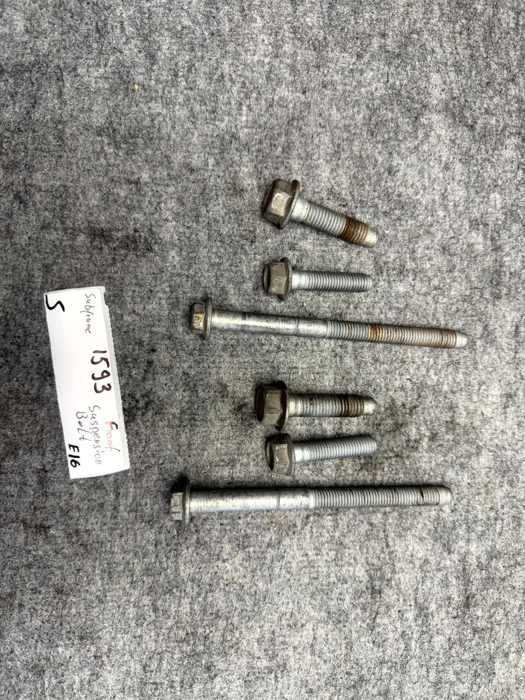 ♦️2012 - 2016 TESLA MODEL S FRONT SUBFRAME OR SUSPENSION BOLT SET OF 6 OEM