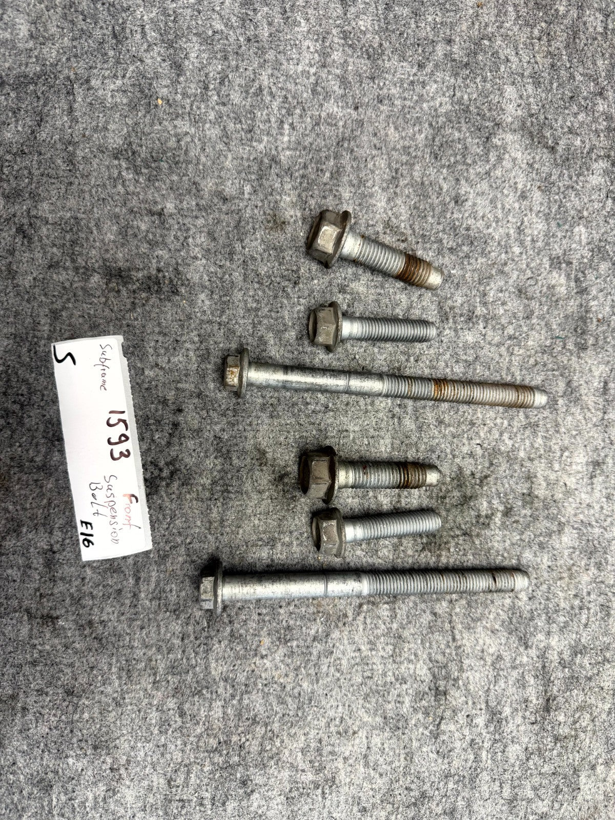 ♦️2012 - 2016 TESLA MODEL S FRONT SUBFRAME OR SUSPENSION BOLT SET OF 6 OEM
