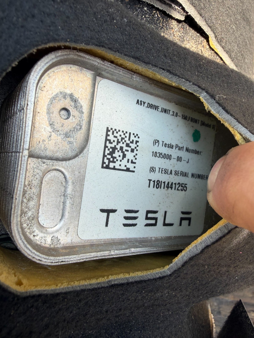 2018 Tesla Model S AWD Front Drive Unit Electric Motor 1035000-00-J