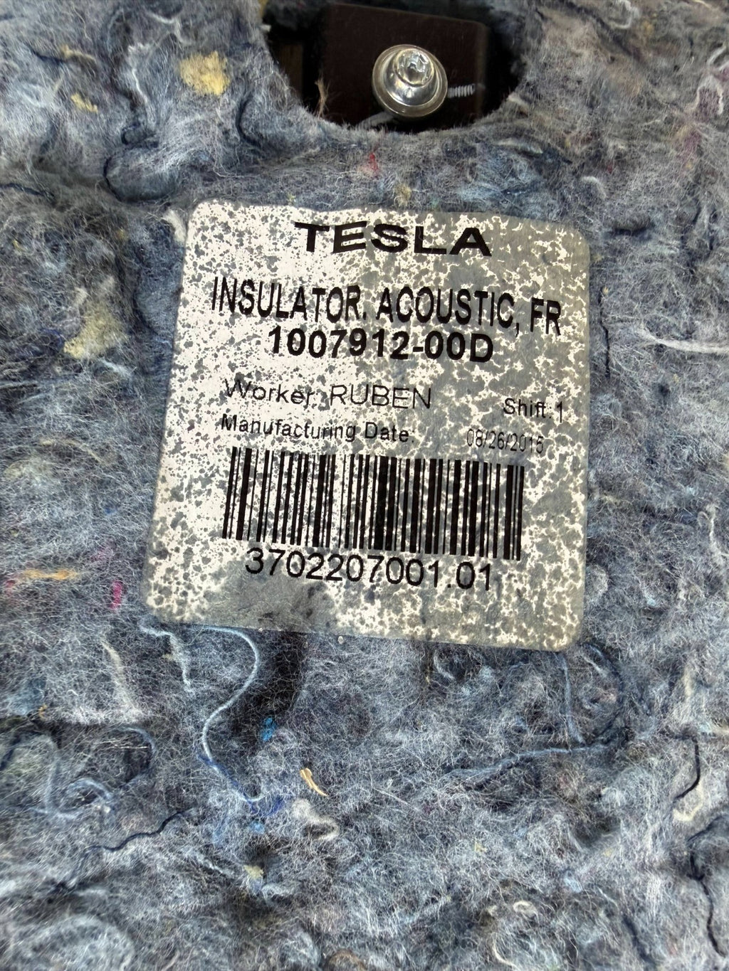 2012-2020 Tesla Model S Front RH Passenger Door Panel Trim 1007912-00-D