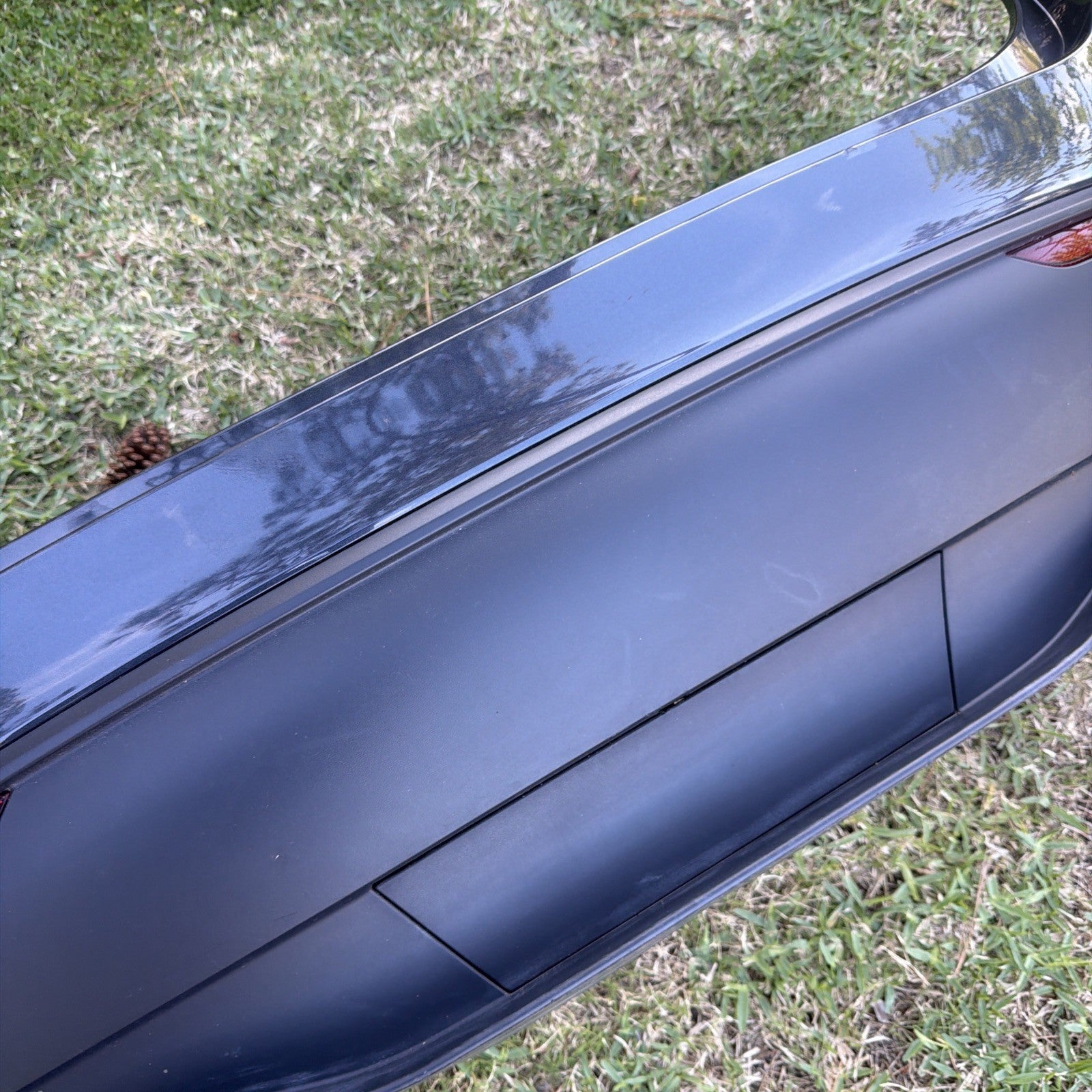 23-24 Model Y Rear Bumper Cover + Lower Valance Diffuser Gray PN01 1494005-00-B