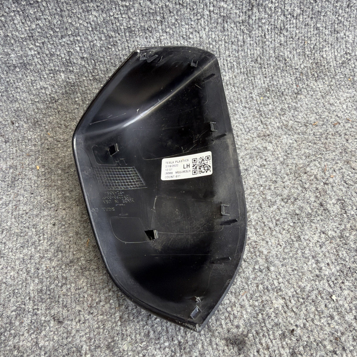 17-23 Tesla Model 3 Exterior Door Mirror Skull Cap Cover Left OEM 1092290-00-D