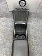 2020 - 2024 TESLA MODEL Y CENTER CONSOLE ARMREST CUPHOLDERS OEM, 1755501-70-C