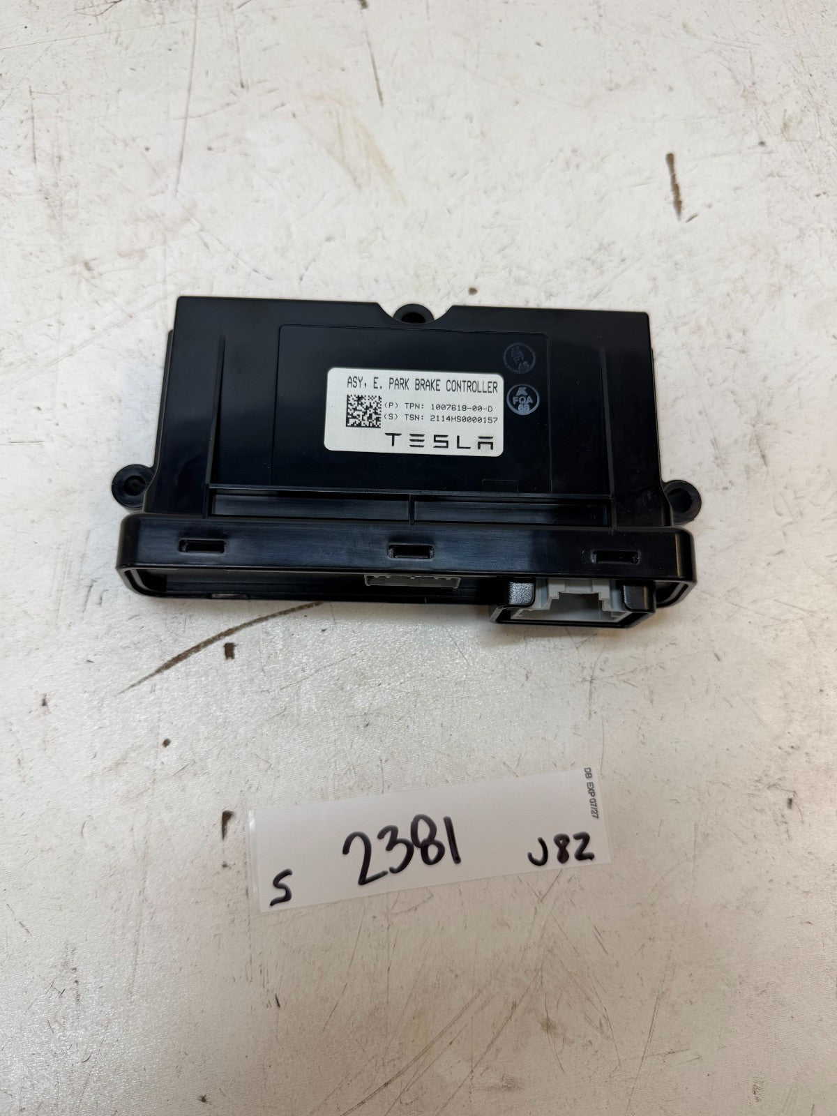 2012-2016 Tesla Model S PARK BRAKE ELECTRONIC CONTROLLER MODULE 1007618-00-D