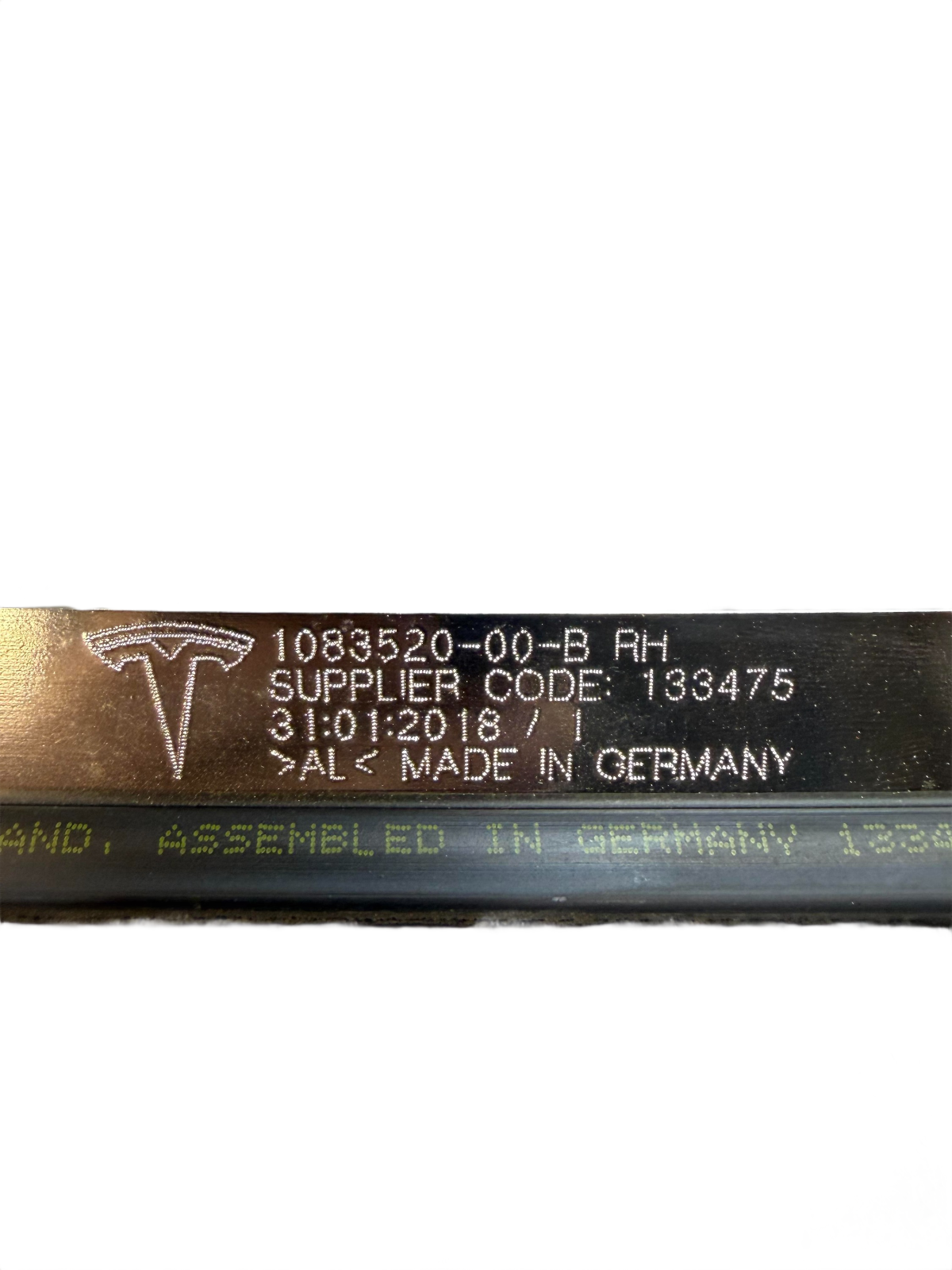 17-23 Tesla Model 3 Upper Roof Molding Trim Passenger Right Chrome 1083520-00-B