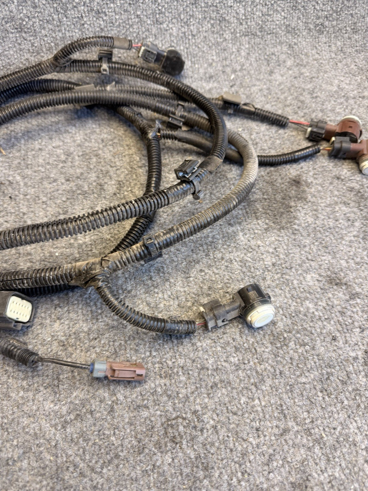 16-20 TESLA MODEL X REAR BUMPER PARKING ASSIST SENSOR WIRE HARNESS AND SENSORS