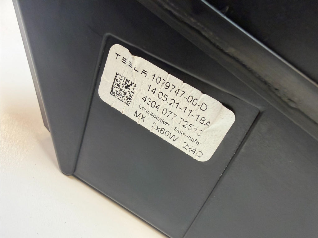 2017-2023 Tesla Model 3 Subwoofer Audio Bass Box Loudspeaker OEM 1079747-00-D