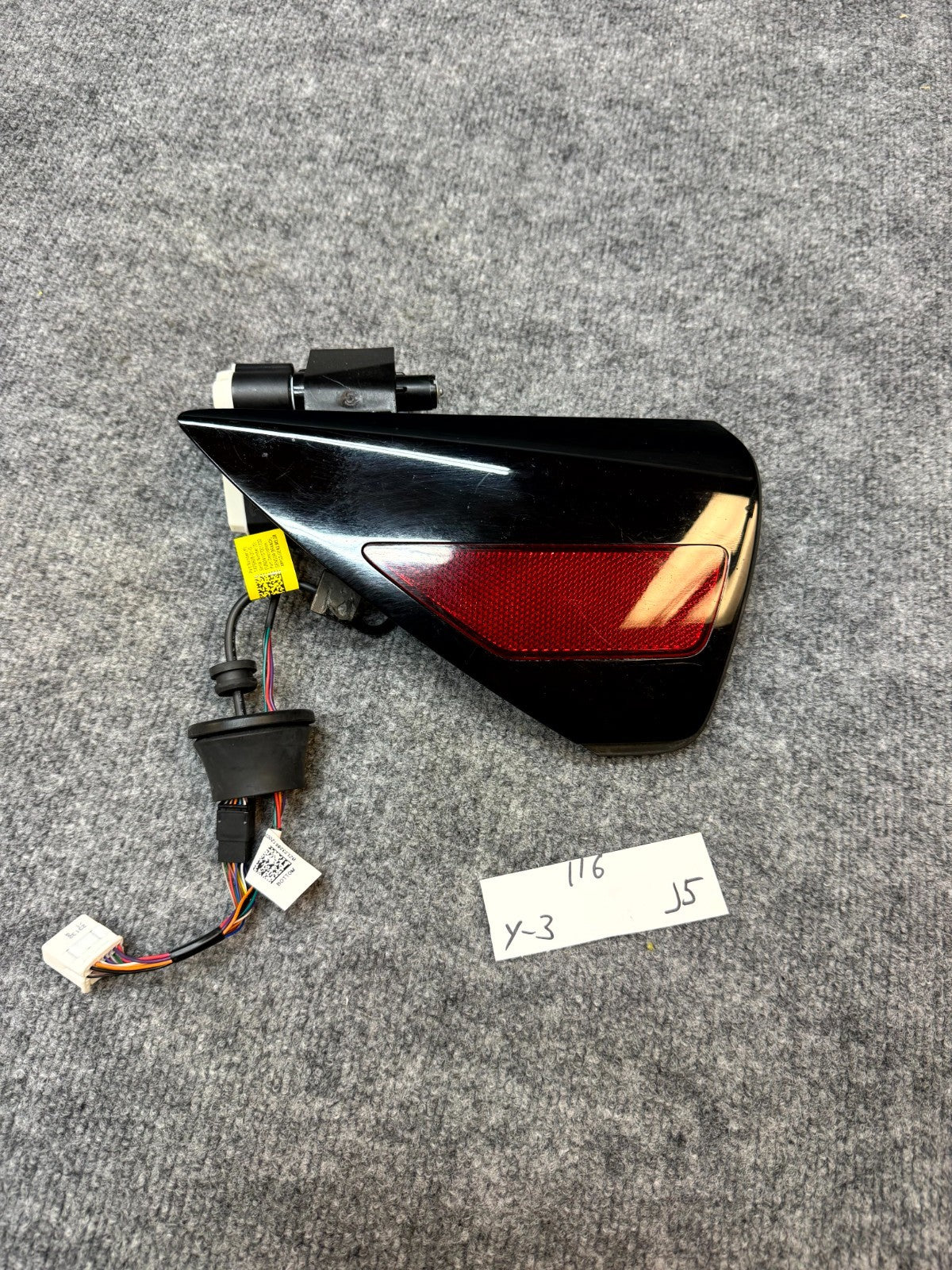 2017-2024 TESLA MODEL 3 Y REAR LEFT CHARGE PORT DOOR REFLECTOR OEM, 1566302-10-H
