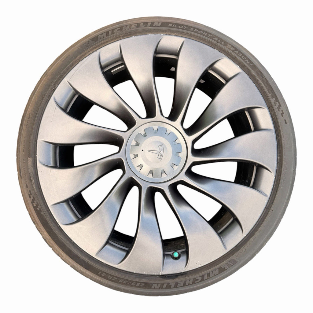 20-24 Tesla Model Y Front Uberturbine Wheel Rim 21" 21x9.5 w/ Tire 1188226-00-B