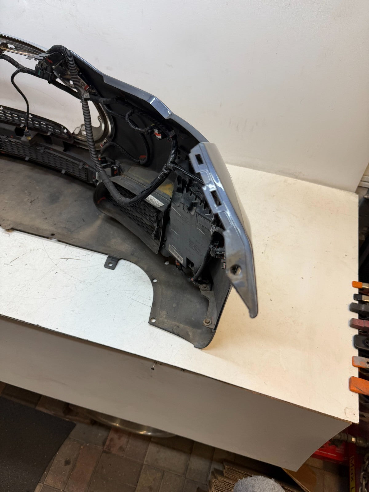 2012-2016 Tesla Model S Front Bumper Cover Complete W/ Lights OEM