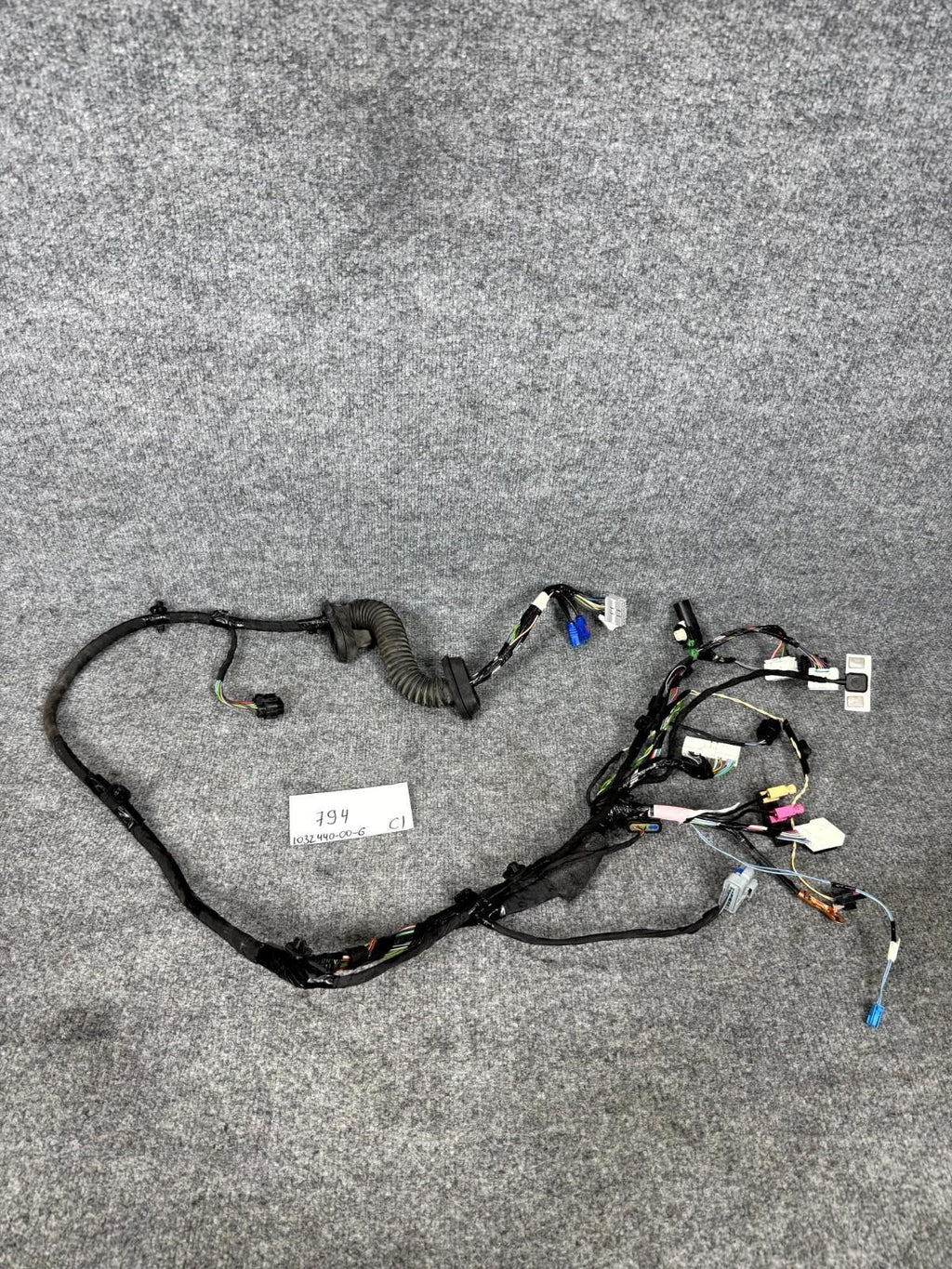 2016-2020 Tesla Model X Front Right Side Door Wiring Harness OEM, 1032440-00-G