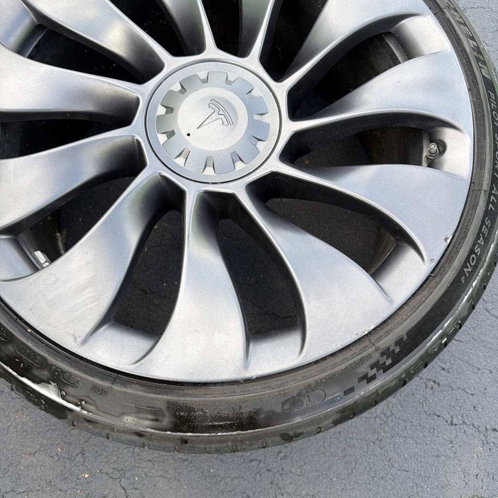⭕ 20-24 Model Y Rear Uberturbine Wheel Rim 21x10.5J 48MM 11-Spokes 1188227-00-B
