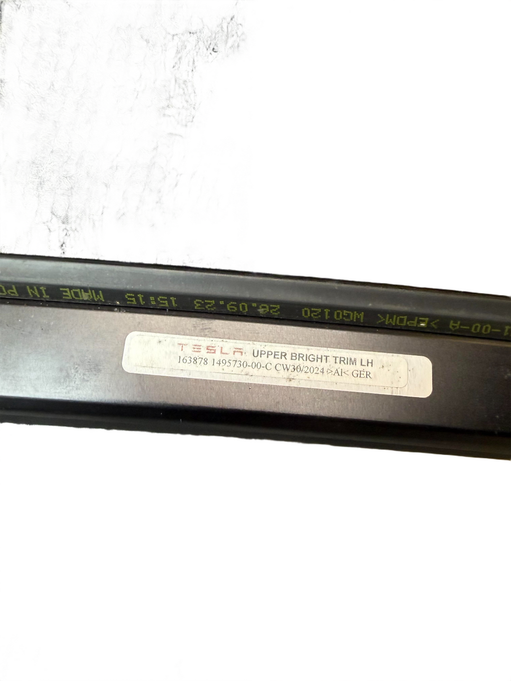 2020-2024 Tesla Model Y Roof Molding Trim Left Black 1495730-00-C