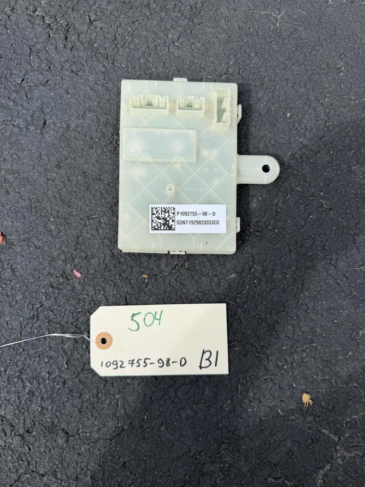 ♦️ 2017 - 2022 TESLA MODEL 3 CHARGING PORT CONTROL MODULE OEM, P1092755-98-D