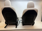2017-2023 TESLA MODEL Y FRONT & REAR SET OF SEATS ASSY WHITE