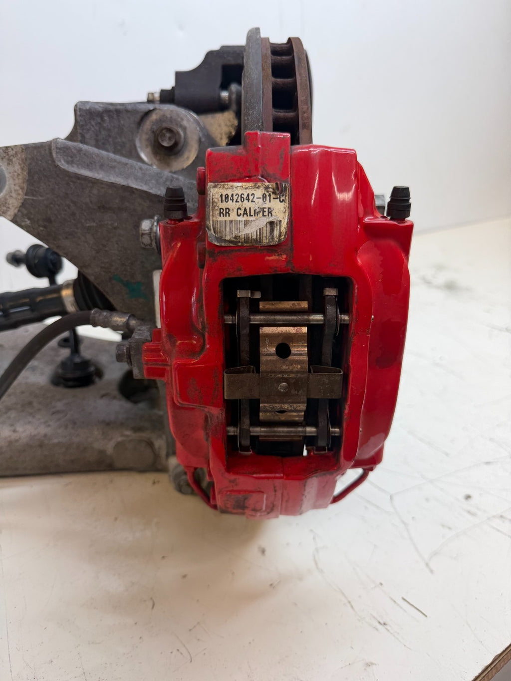 2016–2020 Tesla Model X Rear Right Suspension Knuckle Assembly w/ CV Axle OEM