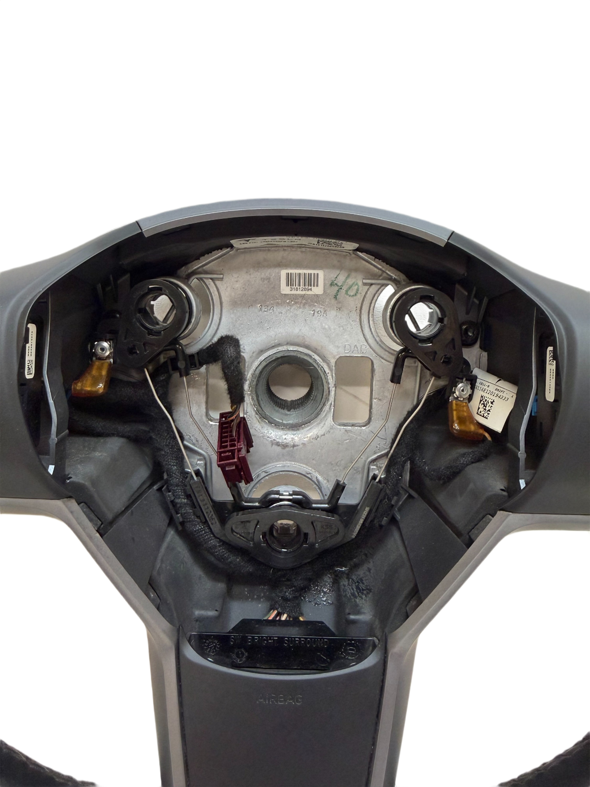 2017-23 Tesla Model 3 Y Steering Wheel Black Leather with Switches 1105324-00-J