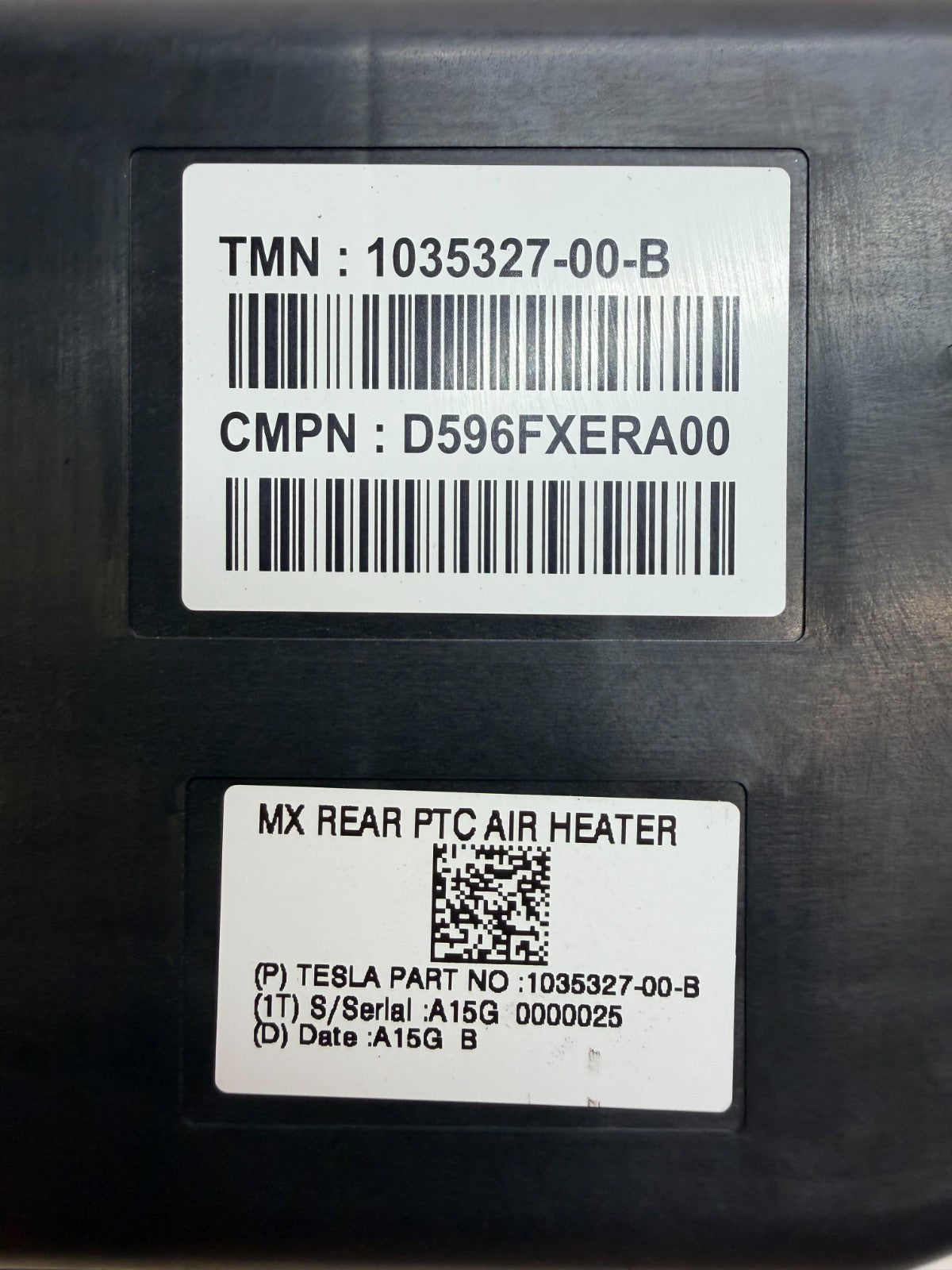 2016-2020 Tesla Model X Rear PTC Heater Core Electric Unit 1035327-00-B