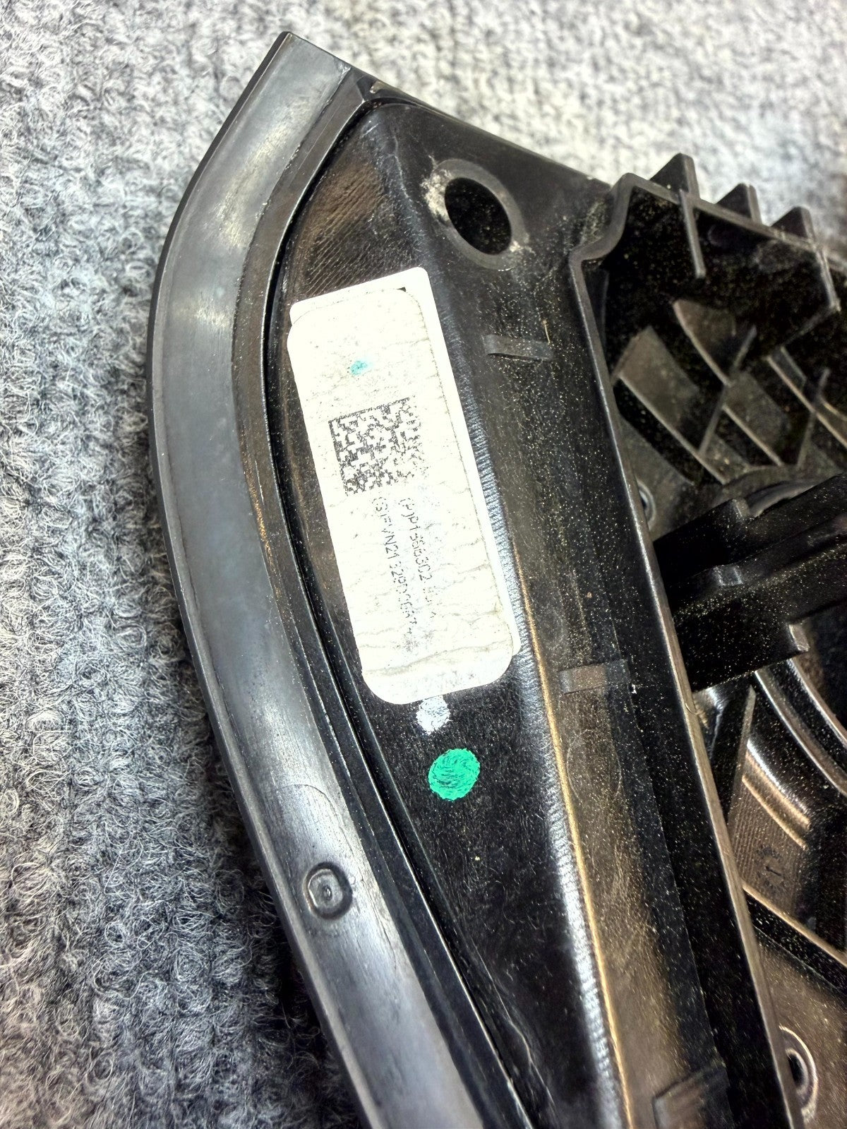 2020-2024 TESLA MODEL Y LEFT CHARGE PORT DOOR REFLECTOR OEM, 1478844-00-A