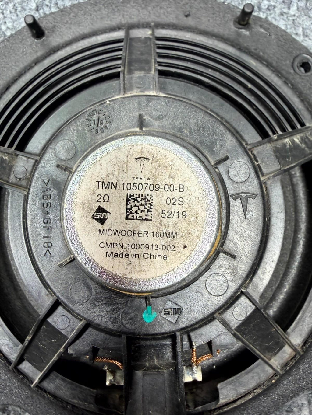 16-20 Tesla Model X Rear Left OR Right Door Audio Sound Speaker OEM, 105070900B