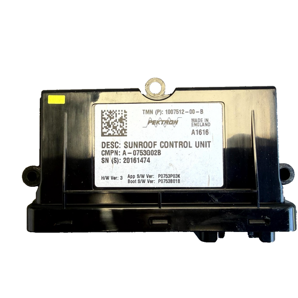 12-20 TESLA MODEL S SUNROOF CONTROLLER MOON ROOF CONTROL MODULE OEM,100751200B